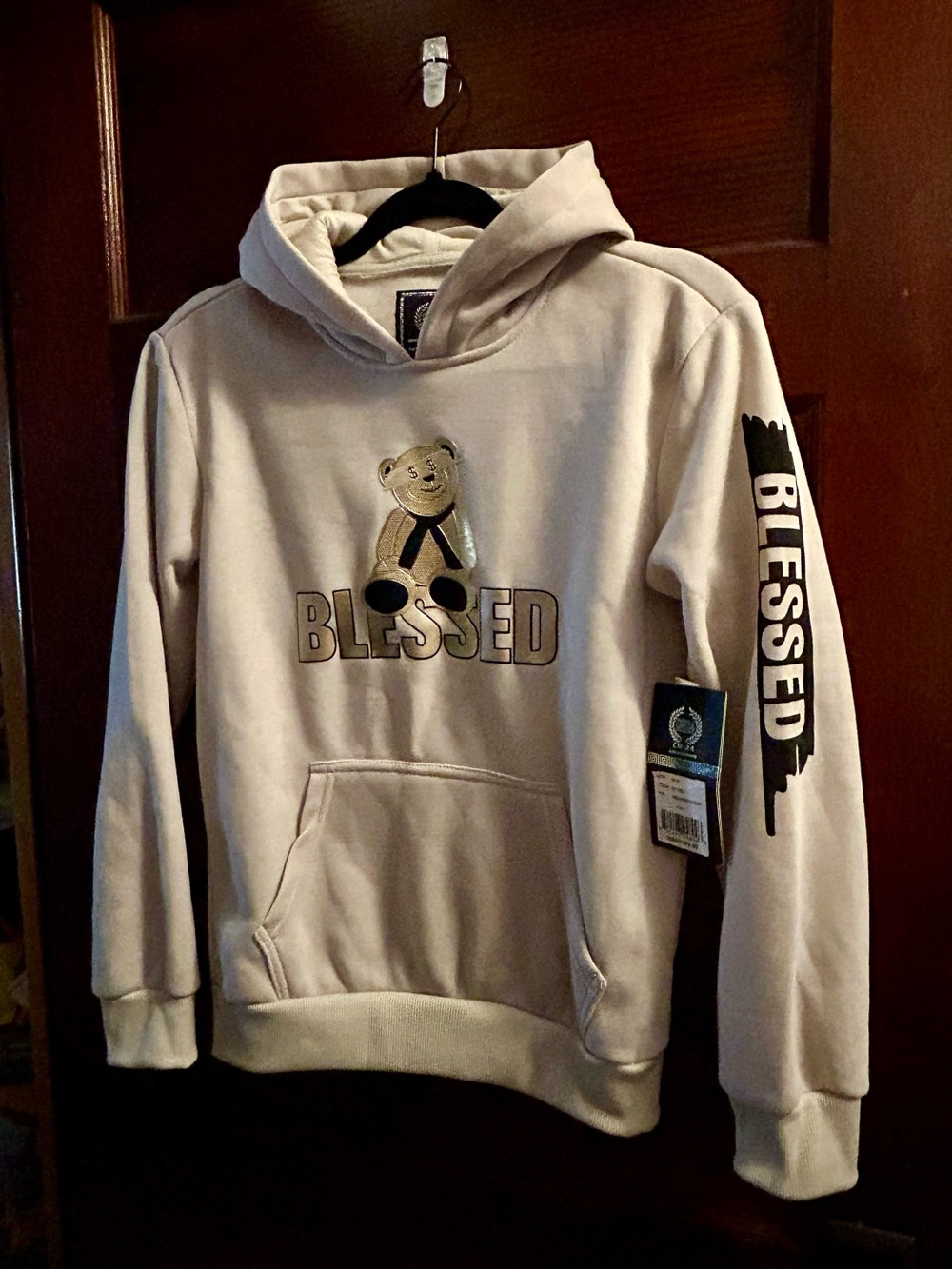 CR-24 Blessed Bear Stone Hoodie – Size 10/12 – NWT